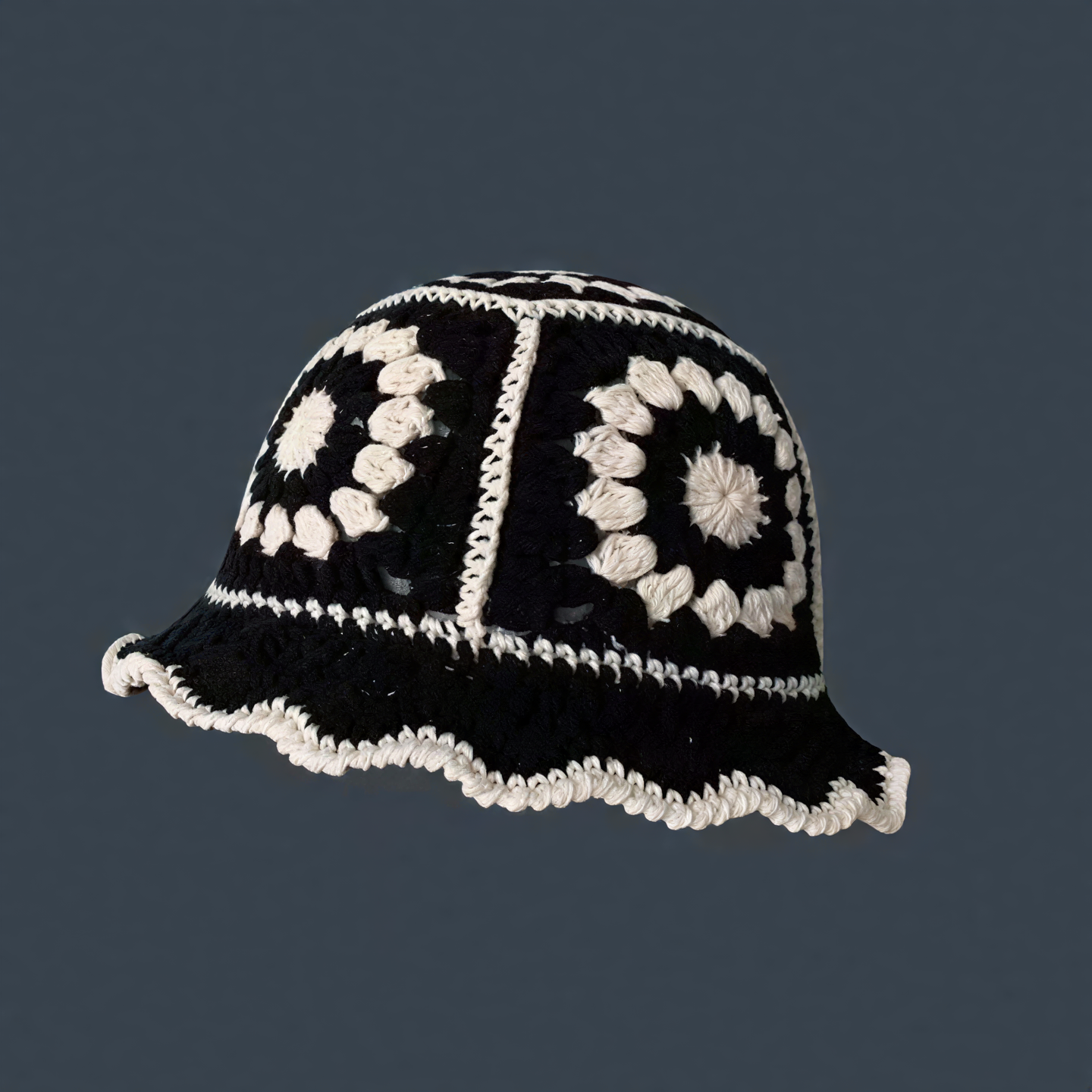 2026 Summer New Crochet Korean Handmade Bucket Hat Weaving Knitted Hat Fashion Flowers Beanies Basin Cap